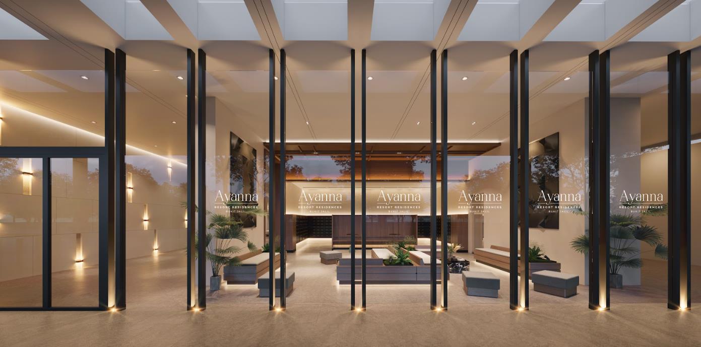 Waiting lobby with Ayanna signage